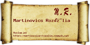 Martinovics Rozália névjegykártya